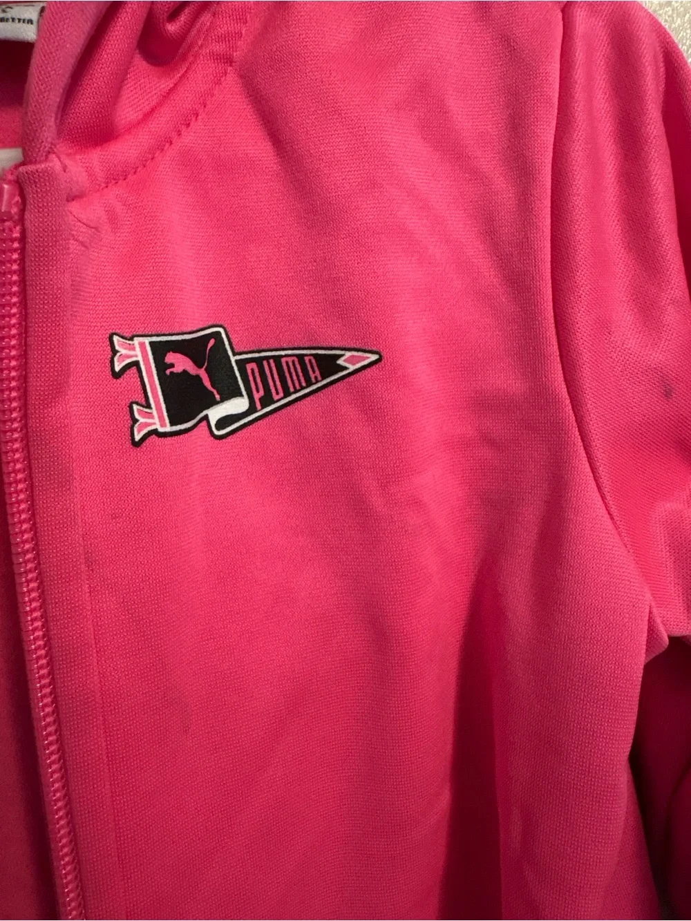 Puma Girls' Pink Full-Zip Hoodie Jacket